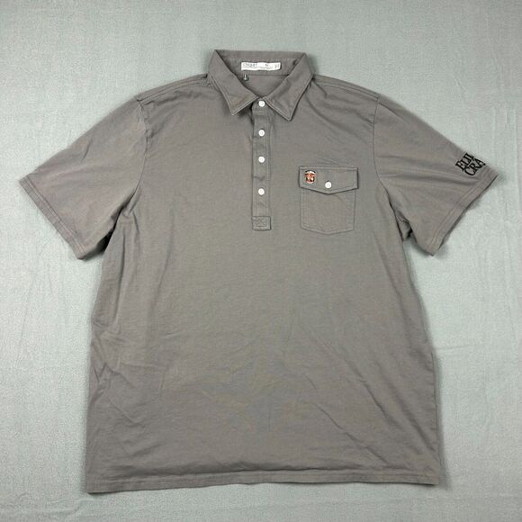 Criquet Polo Shirt Mens 2XL‎ Gray Elijah Craig Bourborn Golf USA - Picture 1 of 7